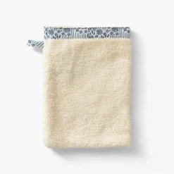 Carré Blanc Gant de toilette coton bio Dandine paille|Enfant Gants De Toilette