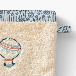 Carré Blanc Gant de toilette coton bio Dandine paille|Enfant Gants De Toilette