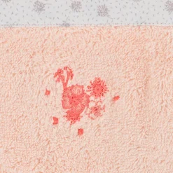 Carré Blanc Gant de toilette coton biologique Devine blush|Enfant Gants De Toilette