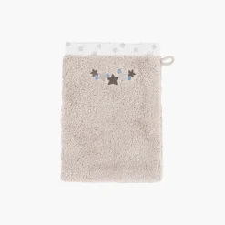 Carré Blanc Gant de toilette coton biologique Devine lin|Enfant Gants De Toilette