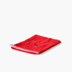 Carré Blanc Gant de toilette coton bio Mes rêves rouge tendre|Enfant Gants De Toilette