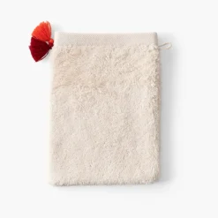 Carré Blanc Gant de toilette coton Eclats naturel| Gants De Toilette