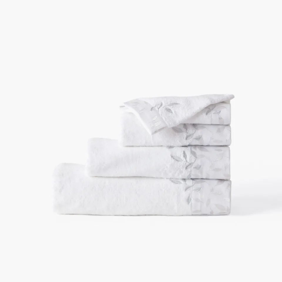 Carré Blanc Gant de toilette coton et viscose de bambou Equinoxe neige| Gants De Toilette