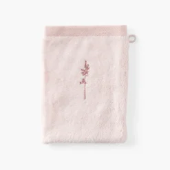 Carré Blanc Gant de toilette coton et viscose de bambou Aura nude| Gants De Toilette