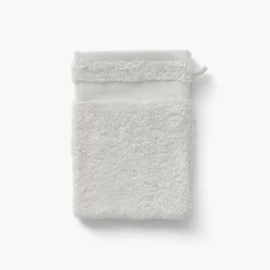 Carré Blanc Gant de toilette coton Lola II perle| Gants De Toilette