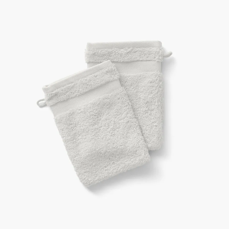 Carré Blanc Gant de toilette coton Lola II perle| Gants De Toilette