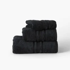 Carré Blanc Gant de toilette coton Lola II noir| Gants De Toilette