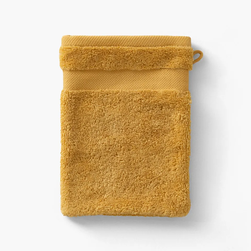 Carré Blanc Gant de toilette coton Lola II miel| Gants De Toilette