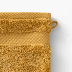 Carré Blanc Gant de toilette coton Lola II miel| Gants De Toilette