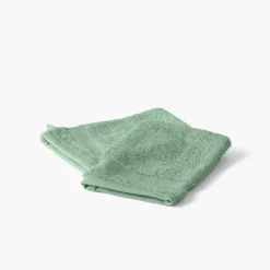 Carré Blanc Gant de toilette coton Lola II sauge| Gants De Toilette