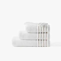 Carré Blanc Gant de toilette coton Mon Ange blanc| Gants De Toilette