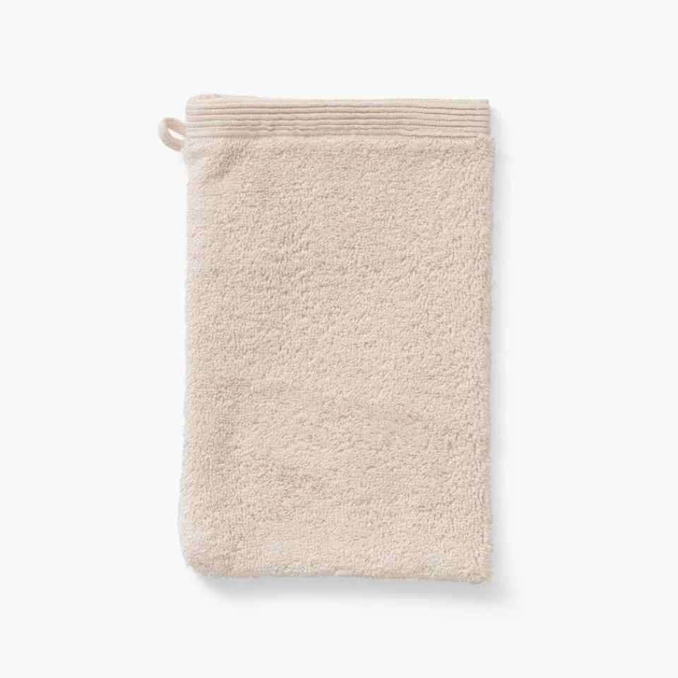 Carré Blanc Gant de toilette coton Récif sable| Gants De Toilette