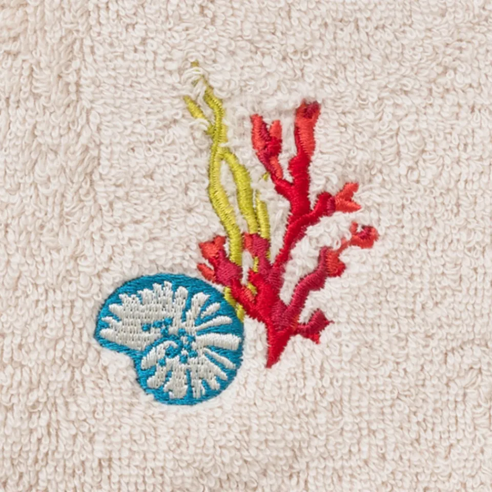 Carré Blanc Gant de toilette coton Récif sable| Gants De Toilette