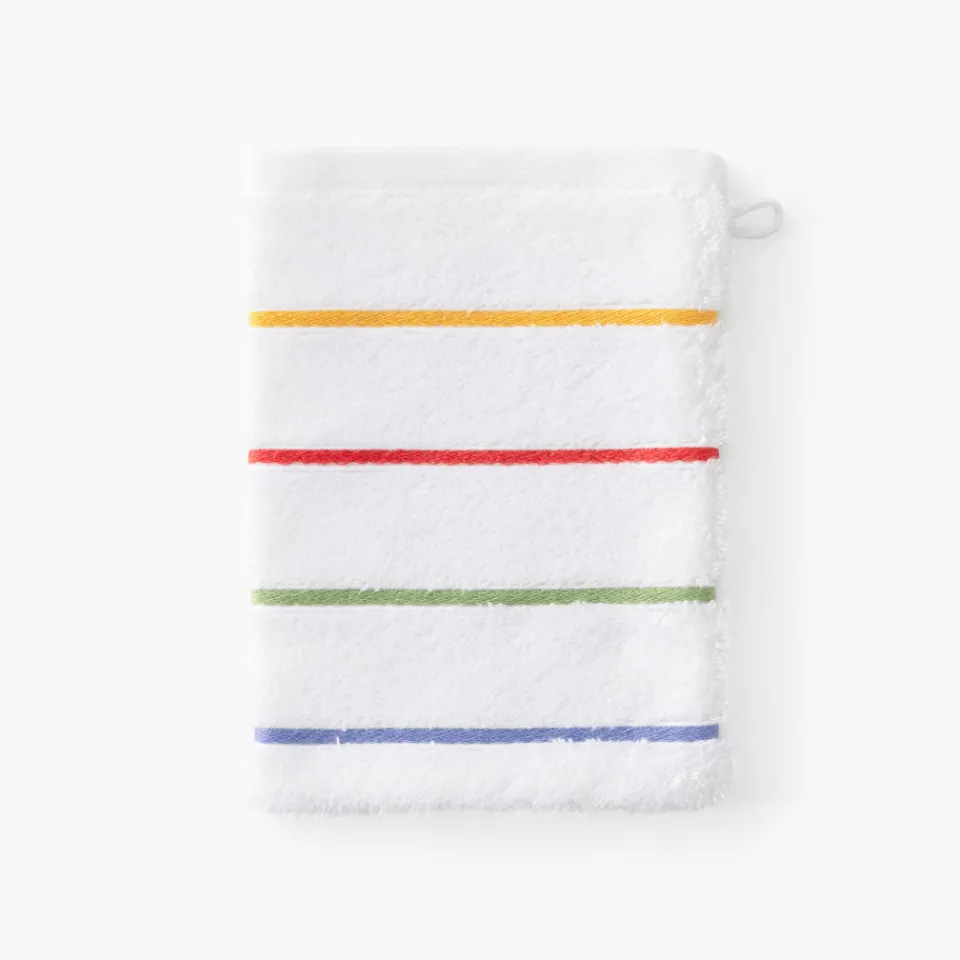 Carré Blanc Gant de toilette coton Rosella blanc| Gants De Toilette