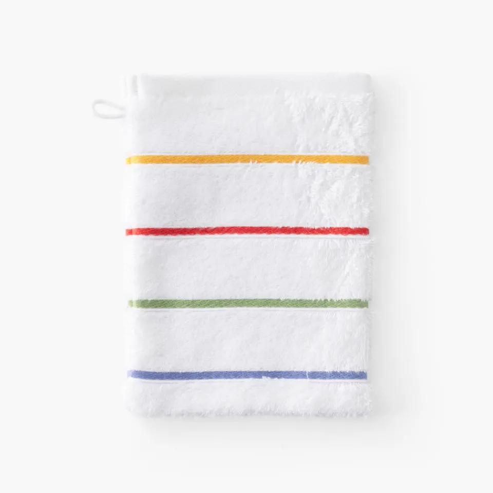 Carré Blanc Gant de toilette coton Rosella blanc| Gants De Toilette
