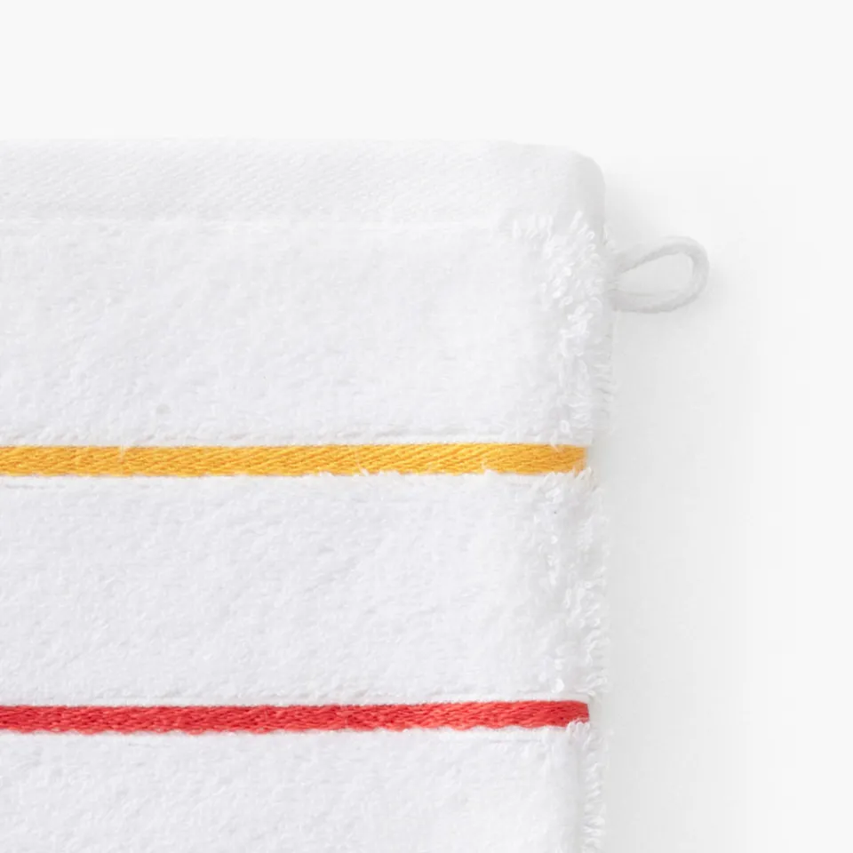 Carré Blanc Gant de toilette coton Rosella blanc| Gants De Toilette