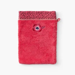Carré Blanc Gant de toilette coton Rosella coquelicot| Gants De Toilette