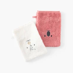 Carré Blanc Gant de toilette coton Xmasful ivoire|Enfant Gants De Toilette|Nouveautés Bébénew