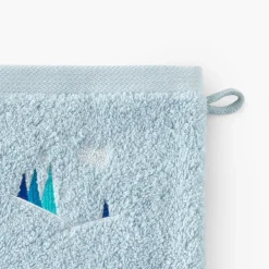 Carré Blanc Gant de toilette phosphorescent coton Stellaire bleu banquise|Enfant Gants De Toilette|Nouveautés Bébénew