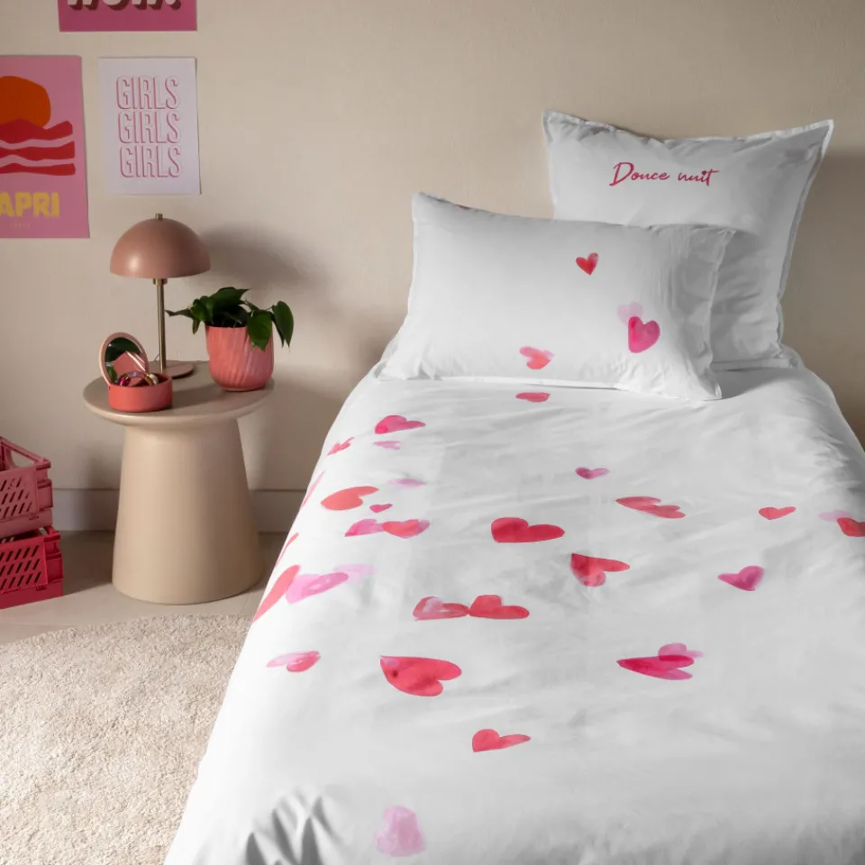 Carré Blanc Housse de couette coton Adore enfant|Enfant Housses De Couette