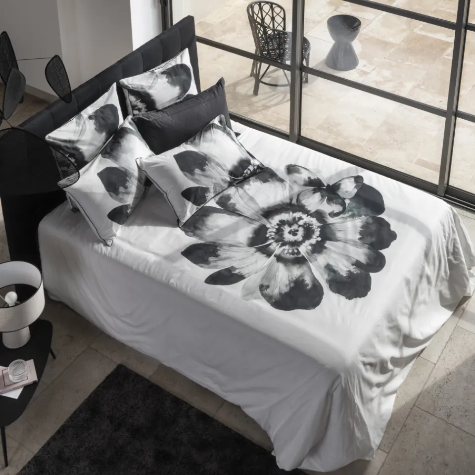 Carré Blanc Housse de couette coton Danaïde| Housses De Couette