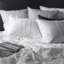 Carré Blanc Housse de couette coton Dotsy|Homme Coffrets Cadeaux|Housses De Couette