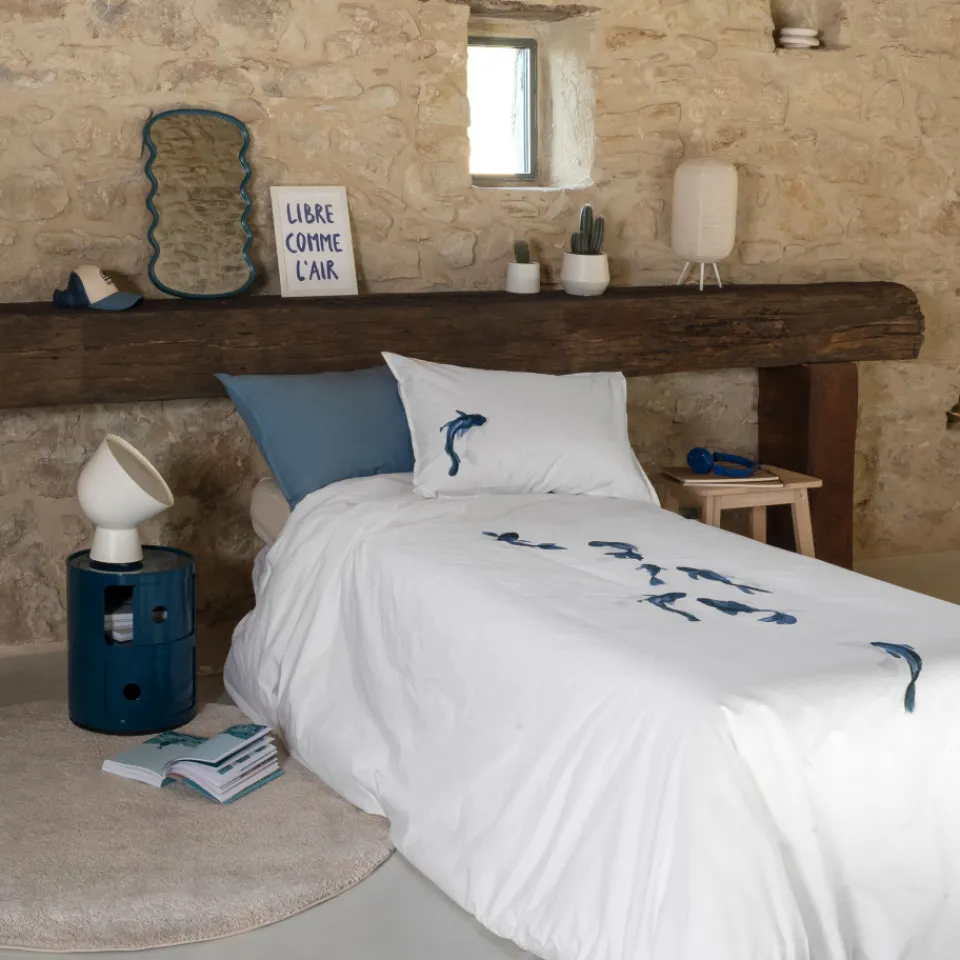 Carré Blanc Housse de couette coton Hypnotic enfant|Enfant Housses De Couette