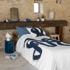 Carré Blanc Housse de couette coton Hypnotic enfant|Enfant Housses De Couette