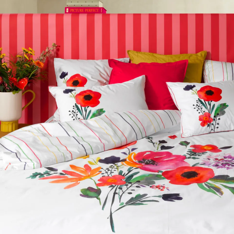 Carré Blanc Housse de couette coton Rosella|Femme Coffrets Cadeaux|Housses De Couette