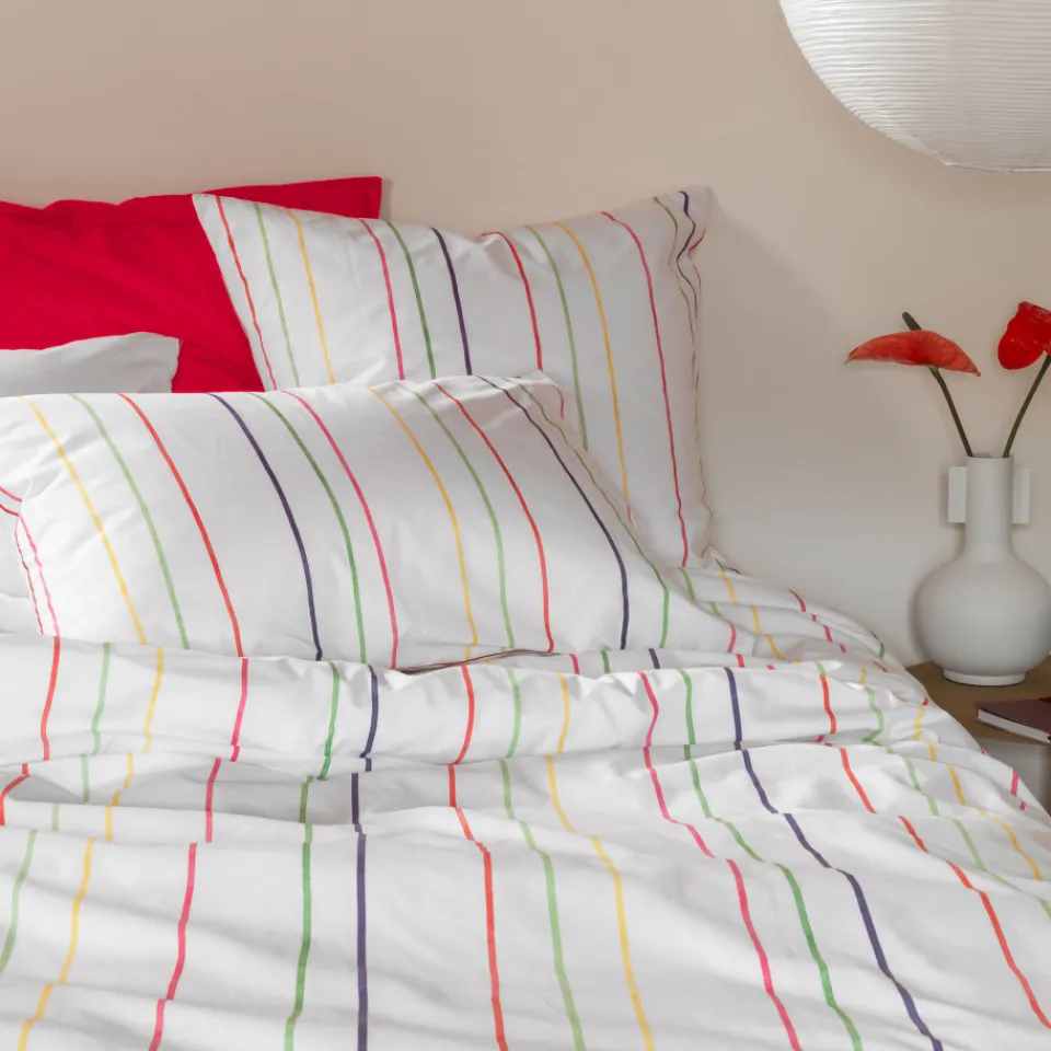 Carré Blanc Housse de couette coton Rosella|Femme Coffrets Cadeaux|Housses De Couette