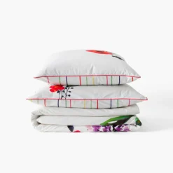 Carré Blanc Housse de couette coton Rosella|Femme Coffrets Cadeaux|Housses De Couette