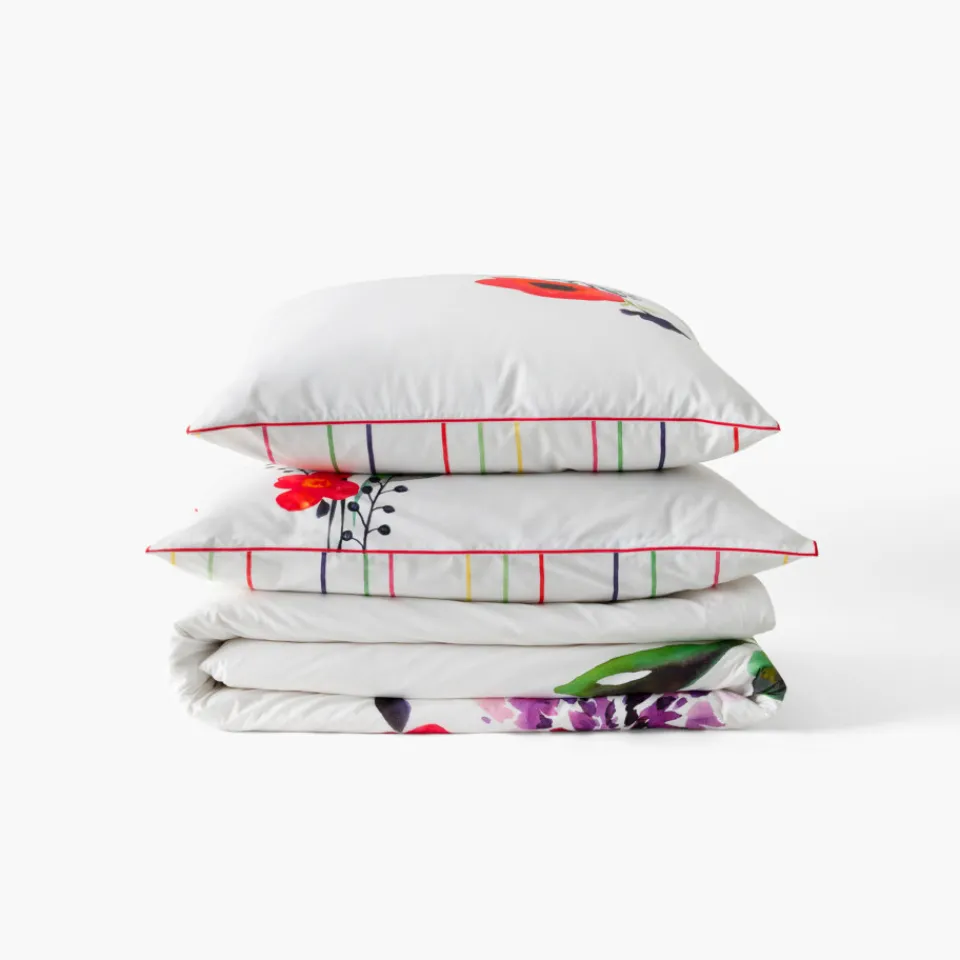 Carré Blanc Housse de couette coton Rosella|Femme Coffrets Cadeaux|Housses De Couette