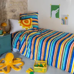 Carré Blanc Housse de couette enfant coton bio Pinata|Enfant Linge De Litbio|Housses De Couette