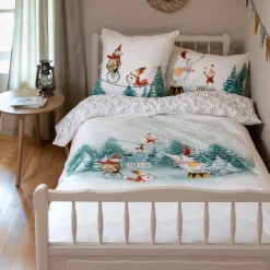 Carré Blanc Housse de couette enfant pur coton Féeries|Enfant Linge De Litbio|Housses De Couette