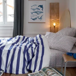 Carré Blanc Housse de couette enfant réversible coton biologique Ptitchic|Enfant Linge De Litbio|Housses De Couette