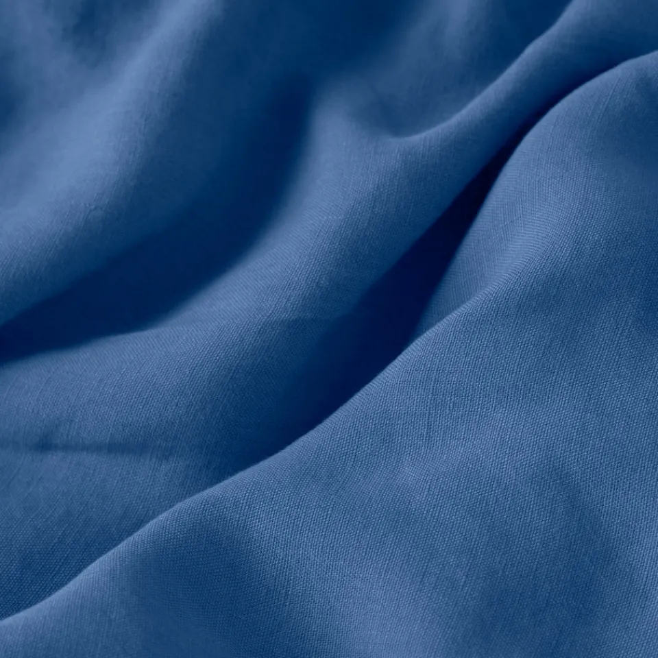 Carré Blanc Housse de couette enfant lin et coton lavé Songe bleu de chine|Enfant Housses De Couette