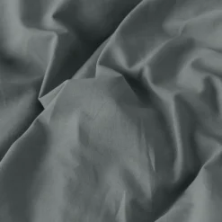 Carré Blanc Housse de couette lin et coton lavé Songe kaki cendré| Housses De Couette