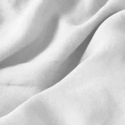Carré Blanc Housse de couette lin et coton lavé Songe blanc| Housses De Couette