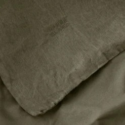 Carré Blanc Housse de couette lin et coton lavé Songe bocage| Housses De Couette