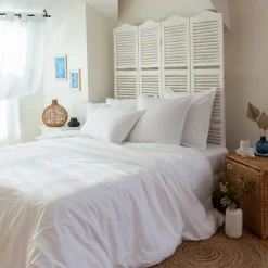 Carré Blanc Housse de couette percale de coton Neo blanc| Housses De Couette