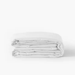 Carré Blanc Housse de couette percale de coton Neo blanc| Housses De Couette