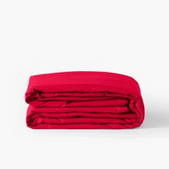 Carré Blanc Housse de couette percale de coton Neo grenadine| Housses De Couette