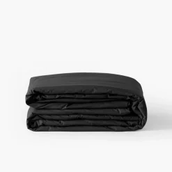 Carré Blanc Housse de couette percale de coton Neo anthracite| Housses De Couette