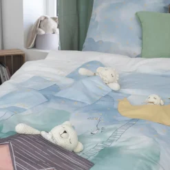 Carré Blanc Housse de couette pur coton Skog|Enfant Housses De Couette