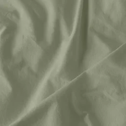Carré Blanc Housse de couette pur coton lavé biologique Souffle sauge| Housses De Couette