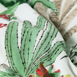 Carré Blanc Housse de couette réversible coton et lin Aloevera végétal| Housses De Couette