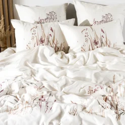 Carré Blanc Housse de couette réversible satin de coton Aura| Housses De Couette