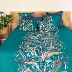 Carré Blanc Housse de couette réversible percale de coton Calathéa| Housses De Couette