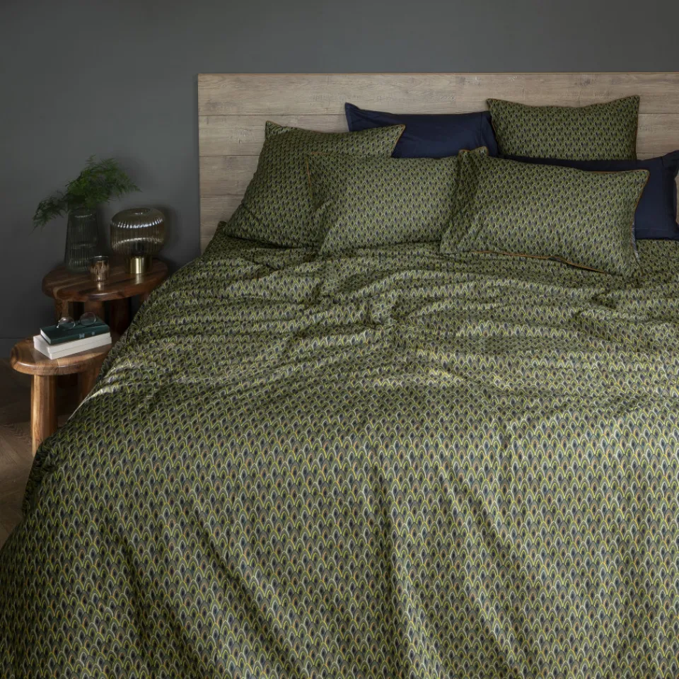 Carré Blanc Housse de couette réversible coton Silvalys| Housses De Couette