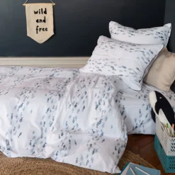 Carré Blanc Housse de couette réversible pur coton Océanos|Enfant Housses De Couette